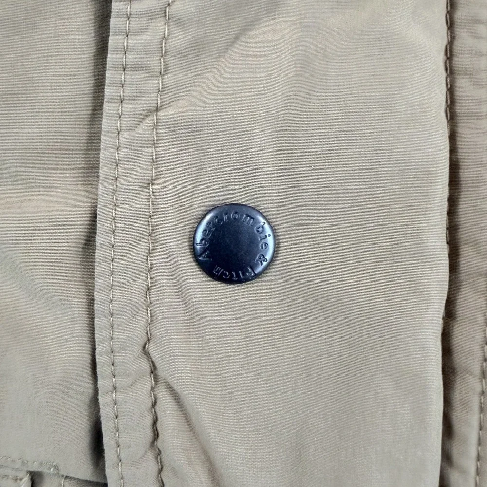 VTG Abercrombie & Fitch Quilt Lined Utility Parka Hooded Jacket Men XL Premium